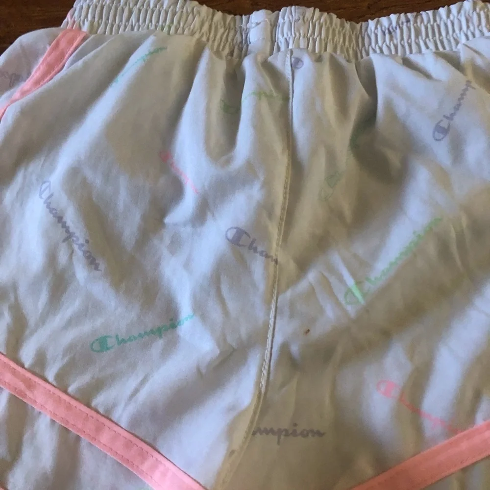 CHAMPION white running shorts in size S